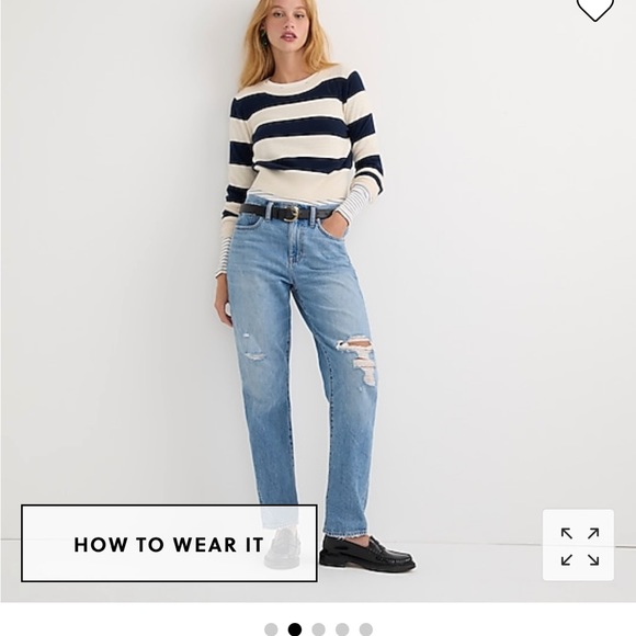 Jcrew Slouchy Boy Jeans. Bright indigo - Picture 6 of 8